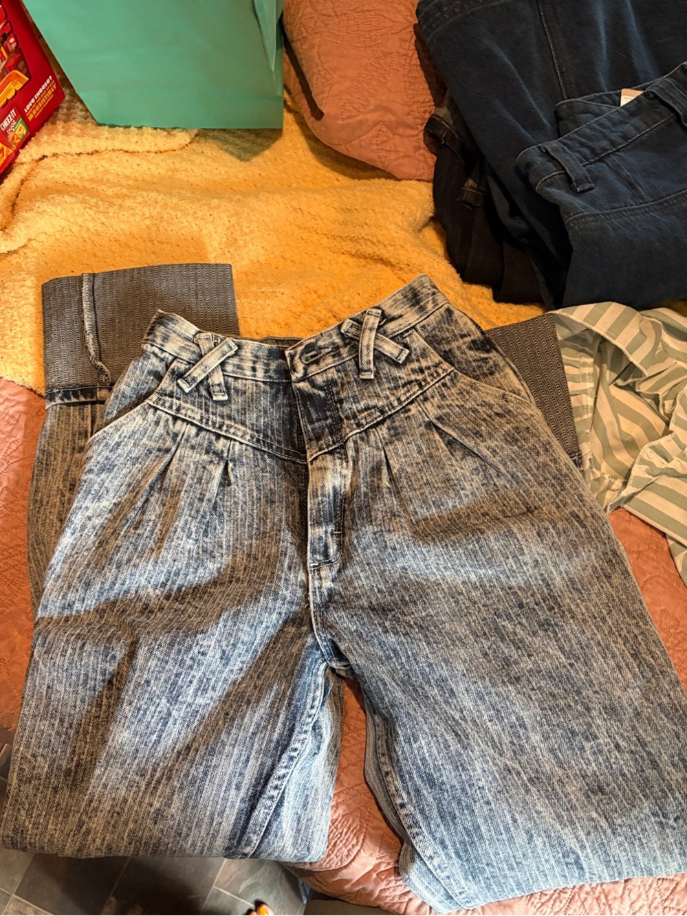 Vintage Wrangler Acid Wash Blue Jeans